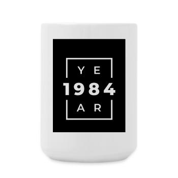 Design Numérique Année 1984 Rétro Moderne - Grande tasse 440 ml - blanc - Devant