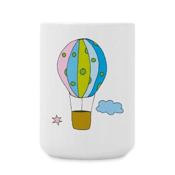 heissluftballon - Große Tasse 440 ml - Weiß - Vorne