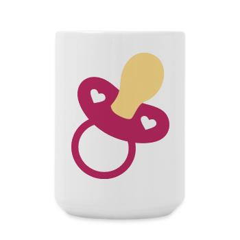 Baby Geburt 2025 Geschenk Geschenkidee - Große Tasse 440 ml - Weiß - Vorne