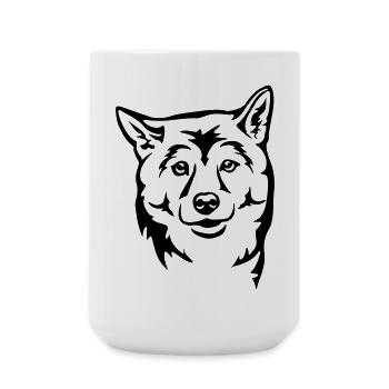 Shiba Head - Large Mug 440 ml - white - Front