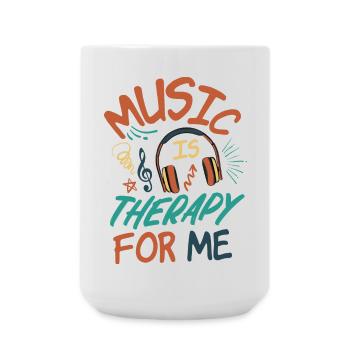 La musique est une thérapie pour moi - Grande tasse 440 ml - blanc - Devant