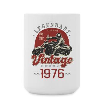 1976 Jubiläum Motorrad Biker Vintage Jahre - Große Tasse 440 ml - Weiß - Vorne