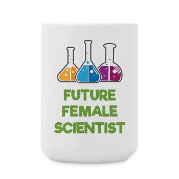 Future Female Scientist - Large Mug 440 ml - white - Front