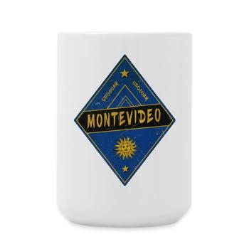 Montevideo Uruguay Vintage Design - Große Tasse 440 ml - Weiß - Vorne