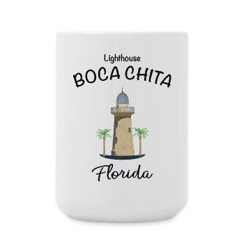 Phare de Boca Chita en Floride, États-Unis - Grande tasse 440 ml - blanc - Devant
