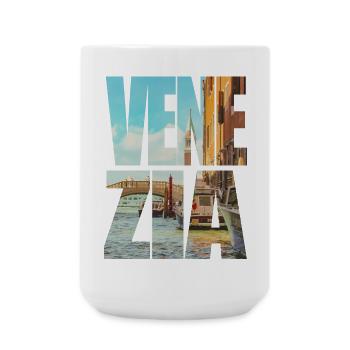 Venise Italie Illustration – Gondole et Canal Roma - Grande tasse 440 ml - blanc - Devant