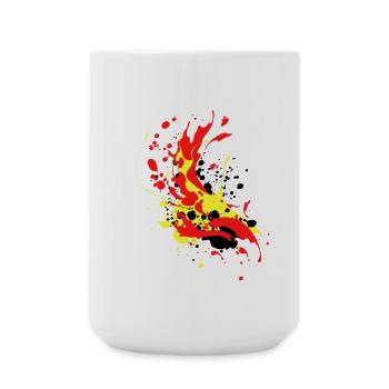 splash bunt farbe muster aufdruck comic style - Große Tasse 440 ml - Weiß - Vorne