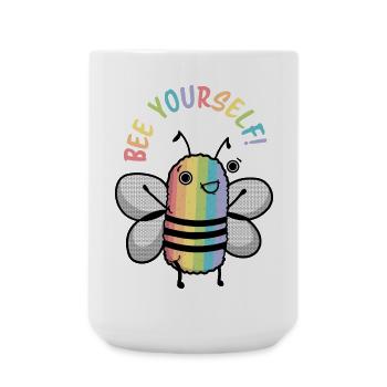 Bleiben Sie Ihre! Biene selbst * - Große Tasse 440 ml - Weiß - Vorne