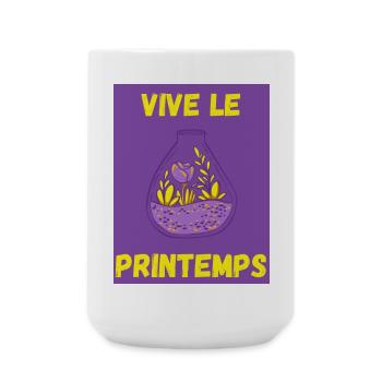 PRINTEMPS,JARDINAGE,RETRAITE,PRINTEMPS,JARDIN - Grande tasse 440 ml - blanc - Devant