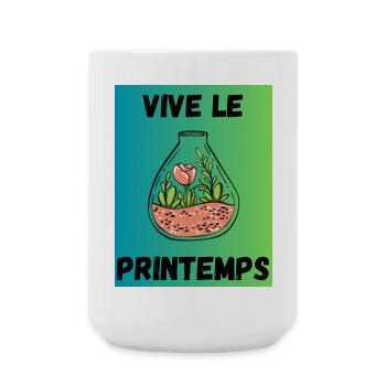 PRINTEMPS,JARDIN,JARDINIER,RETRAITE,ETE,FLEURS - Grande tasse 440 ml - blanc - Devant