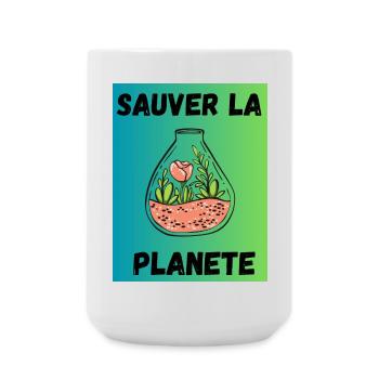 PRINTEMPS. JARDINAGE. RETRAITE. PRINTEMPS. JARDIN. - Grande tasse 440 ml - blanc - Devant