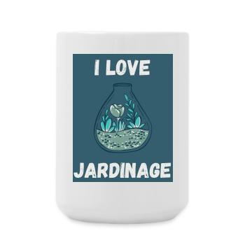 JARDIN. PRINTEMPS. JARDINAGE. RETRAITE. PRINTEMPS. - Grande tasse 440 ml - blanc - Devant