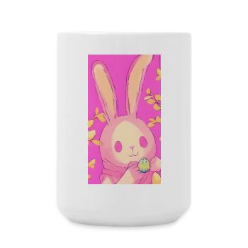 Pastell Osterhase Rosa Osterei - Große Tasse 440 ml - Weiß - Vorne