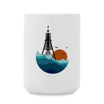 Bake n Sea - Große Tasse 440 ml - Weiß - Vorne