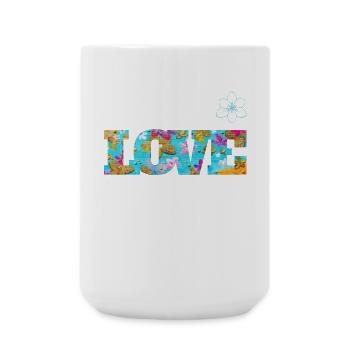 Love Frühlingsblüten - Sonja Ariel von Staden - Große Tasse 440 ml - Weiß - Vorne