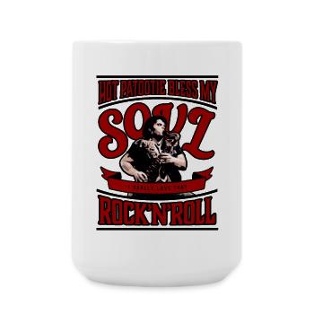 Hot Patootie Bless My Soul Eddie RHPS Rot-Schwarz - Große Tasse 440 ml - Weiß - Vorne