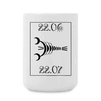 Cancer Zodiac Sign – Minimal Astrology Design - Große Tasse 440 ml - Weiß - Vorne