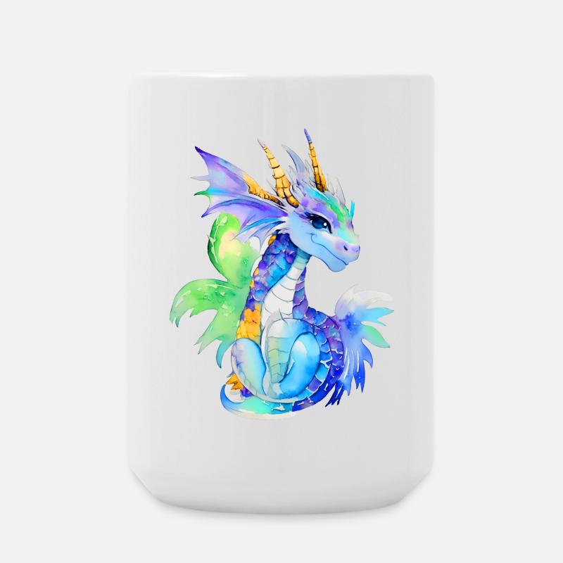 Kleiner Drache - Große Tasse 440 ml - Weiß