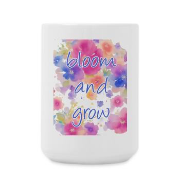 bloom and grow - Large Mug 440 ml - white - Front
