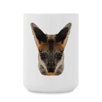 australische tierdesigns, wallaby - Große Tasse 440 ml - Weiß - Vorne