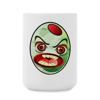 GREEN OLIVE HALLOWEEN MONSTER COSTUMES - Large Mug 440 ml - white - Front