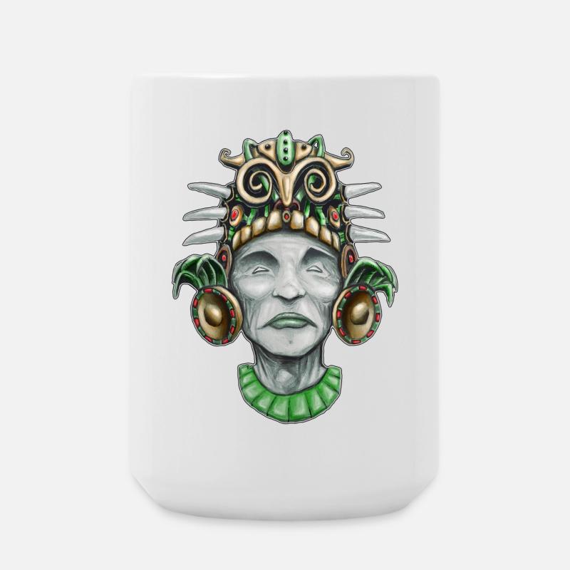 Dieu d’inspiration aztèque 2 - Grande tasse 440 ml - blanc