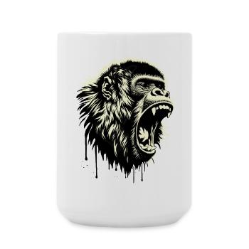 Singer Songwriter Screaming Monkey - Large Mug 440 ml - white - Front
