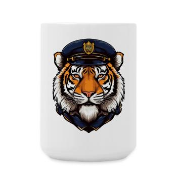 Tiger Police - Large Mug 440 ml - white - Front