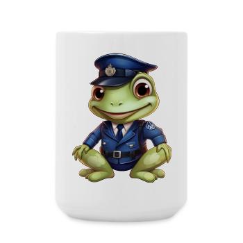 Grenouille Policier - Grande tasse 440 ml - blanc - Devant