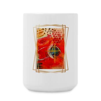 Abstraction de formes géométriques vibrantes - Grande tasse 440 ml - blanc - Devant
