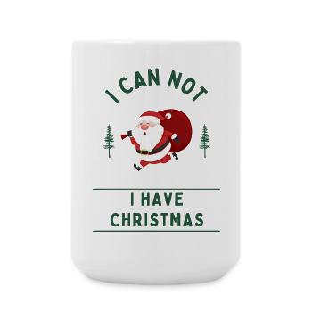 Ich kann nicht, ich habe Weihnachten - Große Tasse 440 ml - Weiß - Vorne