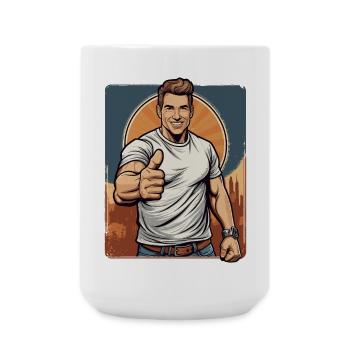 Thumbs up all the best - Large Mug 440 ml - white - Front