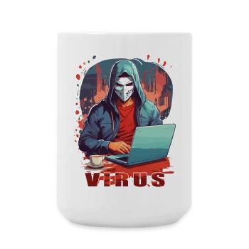 Anonymous Hacker - Große Tasse 440 ml - Weiß - Vorne
