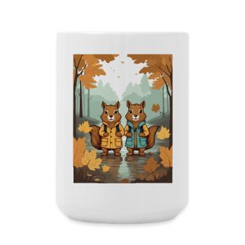 Cute Squirrels - Large Mug 440 ml - white - Front