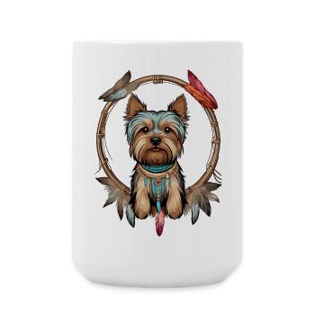 Yorkshire Terrier Dream Catcher - Large Mug 440 ml - white - Front