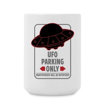Ufo Parking Only | Colors changeable - Large Mug 440 ml - white - Front