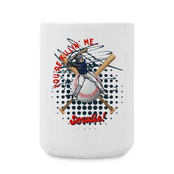 Frappeur de baseball avec texte ludique - Grande tasse 440 ml - blanc - Devant