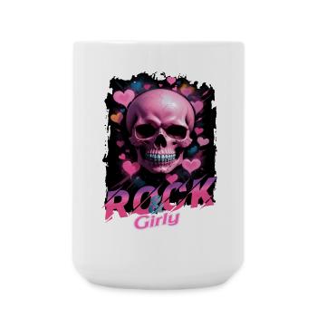 Rock & Girly - Large Mug 440 ml - white - Front