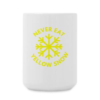Never eat yellow snow! - Large Mug 440 ml - white - Front