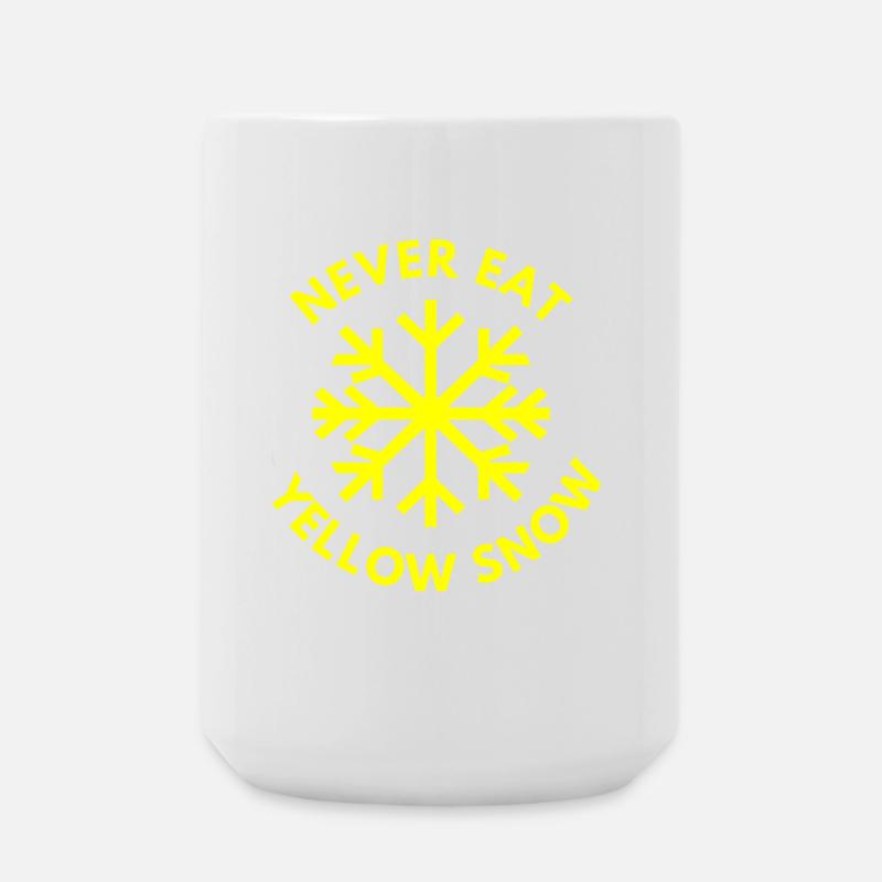 Never eat yellow snow! - Large Mug 440 ml - white
