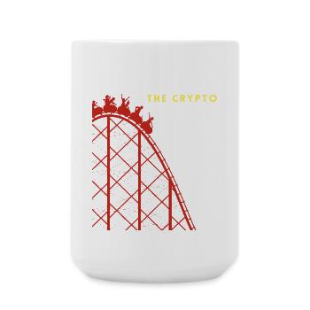 Krypto-Fahrt Achterbahnfahrt - Große Tasse 440 ml - Weiß - Vorne