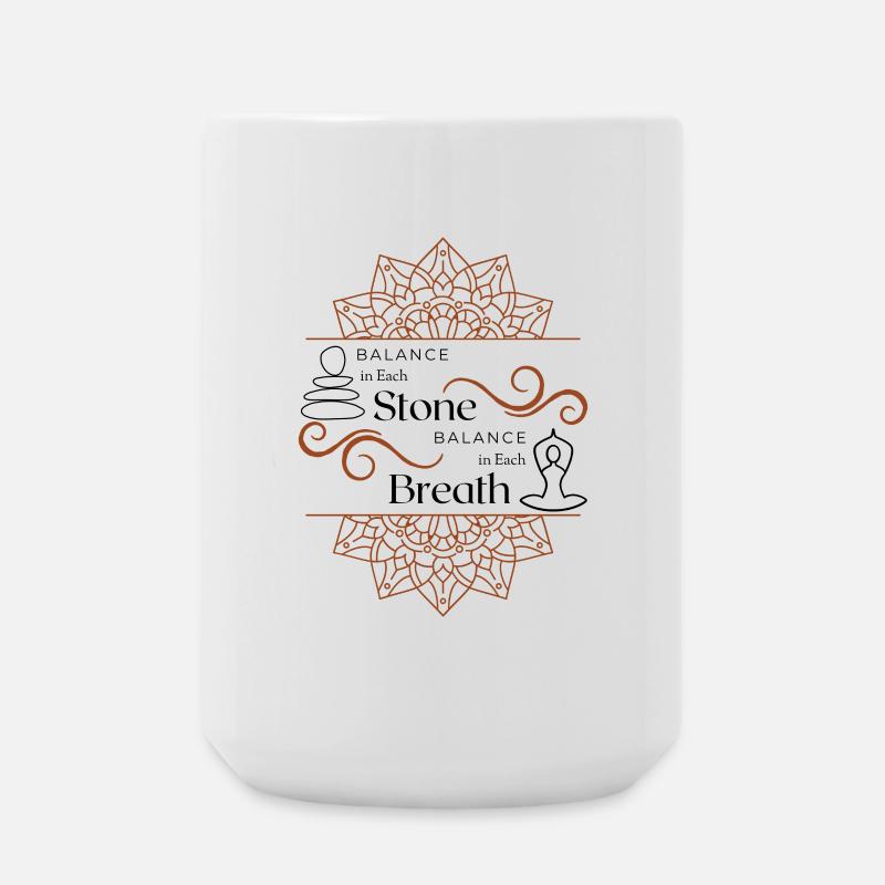 Séparateur de Tourbillon de Mandala Complexe - Grande tasse 440 ml - blanc