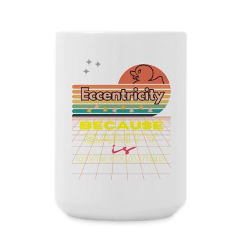 Eccentricity Neon Retro Print - Large Mug 440 ml - white - Front