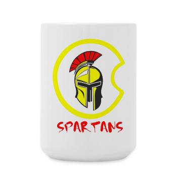 Helm Sparta und Blut 4 - Große Tasse 440 ml - Weiß - Vorne