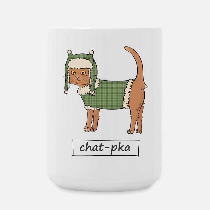 Chat-pka - Grande tasse 440 ml - blanc