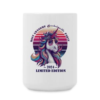 Braut Lustiges Bachelorette Junggesellinnen Party - Große Tasse 440 ml - Weiß - Vorne