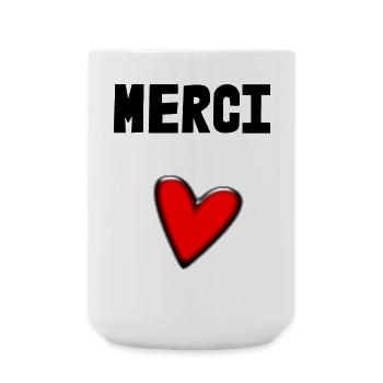 MERCI. MAÎTRESSE. MAÎTRE. MERCI MAÎTRESSE - Grande tasse 440 ml - blanc - Devant