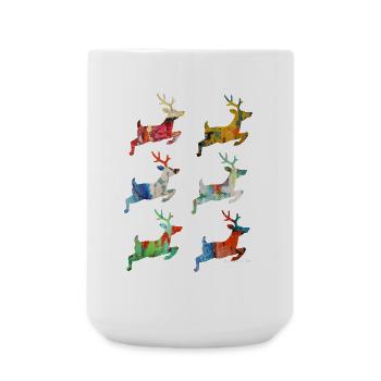 Caribou Colorful Abstract Style - Large Mug 440 ml - white - Front