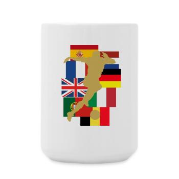 Coupe de football des équipes nationales - Grande tasse 440 ml - blanc - Devant