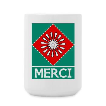 MERCI. MAÎTRESSE. MAÎTRE. MERCI MAÎTRESSE - Grande tasse 440 ml - blanc - Devant